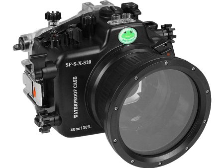 Fujifilm X-S20 40M 130FT Waterproof camera housing with glass 4  flat port for XF 18-55mm lens. Online Sale