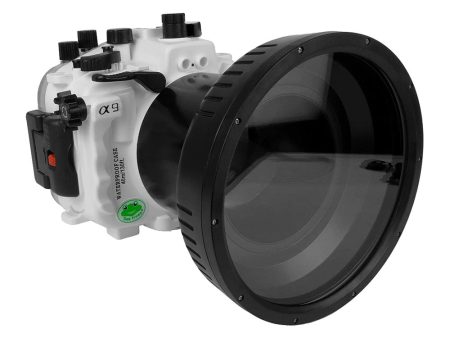 Sony A9 PRO V.3 series 40M 130FT UW camera housing with 6  Optical Glass Flat Long Port for SONY FE24-70 F2.8 GM II (without standard port).White Cheap