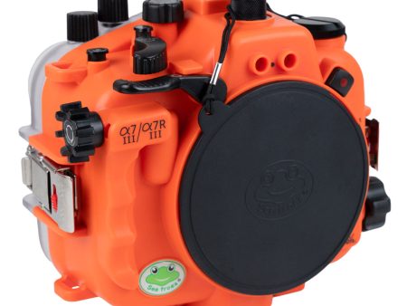 Sea Frogs Salted Line Series Sony A7III   A7RIII 40M 130FT Waterproof camera housing, body only. Orange on Sale