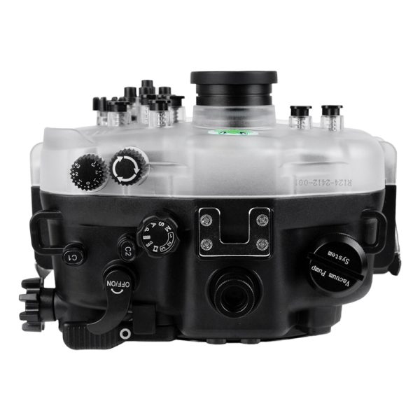 Sea Frogs Salted Line Series Sony A7III   A7RIII 40M 130FT Waterproof camera housing with 8  Dome port V.8. Black For Sale