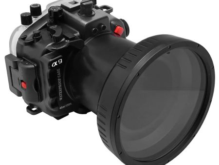 Sony A9 PRO V.3 series 40M 130FT UW camera housing with 6  Optical Glass Flat Long Port for Sony SONY FE24-70 F2.8 GM II (and standard port).Black Online Hot Sale