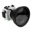 Sony A9 PRO V.3 series 40M 130FT UW camera housing with 6  Optical Glass Flat Long Port for SONY FE24-70 F2.8 GM  (and standard port).White Supply