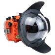 Sea Frogs Salted Line Series Sony A7III   A7RIII 40M 130FT Waterproof camera housing with 8  Dome port V.9 (one zoom gear included). Orange For Cheap