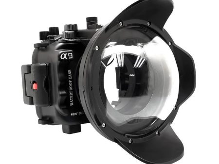 Sea Frogs 40M 130FT Underwater camera housing A9 PRO V.3 for Sony A9 FE12-24mm f4g kit with 6  Dome port V.10 (without flat port) Zoom rings for FE12-24 F4 and FE16-35 F4 included. Black Fashion