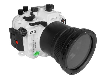 Sea Frogs 40M 130FT Underwater camera housing A9 PRO v3 for Sony A9 Camera (Including Flat Long port) Focus gear for FE 90mm   Sigma 35mm included. White For Cheap